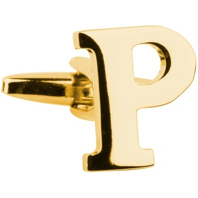 Bubibubi manžetový gombík zlaté písmeno P