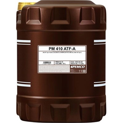 PEMCO Трансмисионно Масло PEMCO iMATIC 410 ATF-A 10 л (4036021146980)