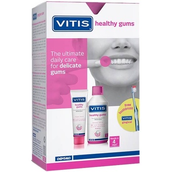 Dentaid Vitis Комплект Healthy Gums - Вода за уста и Паста, 500 + 100 ml + Четка, асортимент
