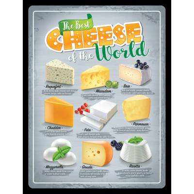 Nekupto Plechová cedule 30x40cm - The Best Cheese of the World – Hledejceny.cz