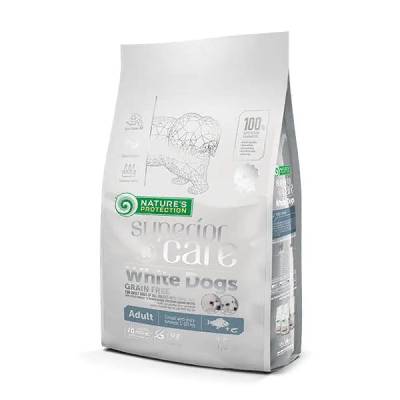 Superior Care White Dogs Grain Free Adult Small Białoryba - суха храна за кучета - 1, 5 кг (4771317456670)