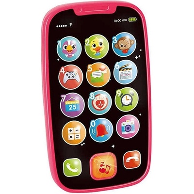 HOLA Интерактивна играчка Hola Toys - Моят първи смартфон, розов (H3127)