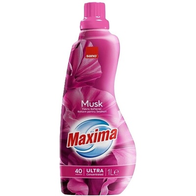 Sano Омекотител за тъкани Sano Musk, ултра концентриран, силен аромат, 40 пранета, 1 л (7290102992850)