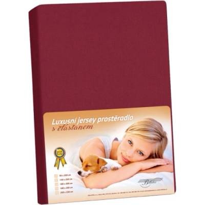 Bellatex jersey prostěradlo Lux Červené 180x200x40