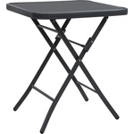 TopMebel Маса Lorento TopMebel от метал и закалено стъкло в антрацит и черен цвят 60x60x70cm