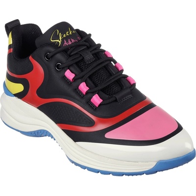 Skechers Дамски маратонки Skechers Glossed Hot Melt Embossed Neoprene Low-Top Trainers Womens - Black/Multi