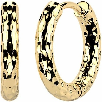 MARRE Zlacené ocelové náušnice kruhy 13 mm OPN2024-13