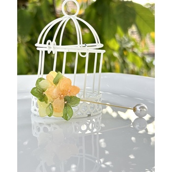 Meganflo Брошка пролетна хортензия - игла с перла