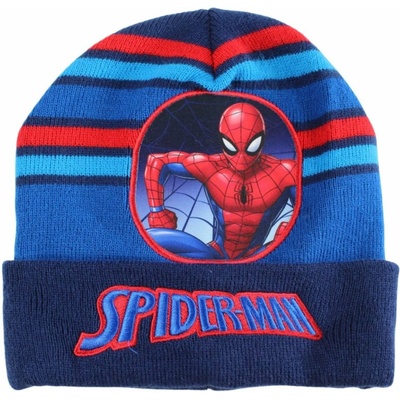 DIFUZED detská zimná pletená čiapka Spiderman Modrá