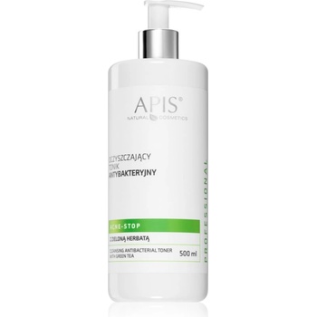 APIS NATURAL COSMETICS Acne-Stop Home TerApis успокояващ почистващ тоник за мазна и проблемна кожа 500ml