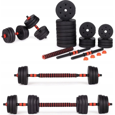 ModernHome Regulovateľné bitúmenové činky 2 x 15 kg