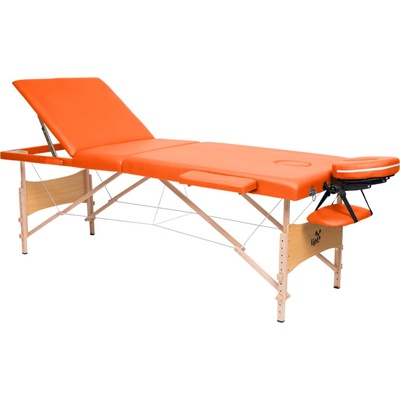 Lipt DS-01V Drevený masážny stôl oranžový 195x70 cm, 15 kg
