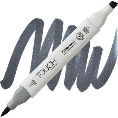 Lihová fixa TOUCH oboustranná Brush & Chisel, Cool grey 8 (CG8)