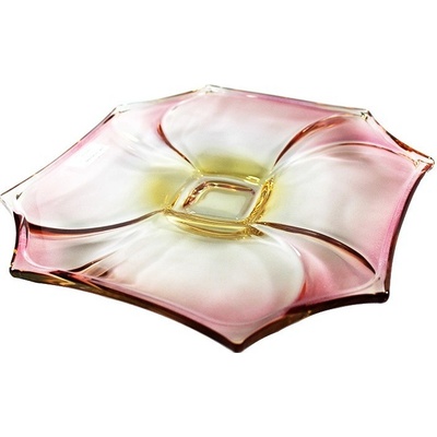 Crystalite Bohemia talíř Neptune barevný 18 cm Rubínová