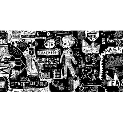 Foto obraz sklo tvrzené graffiti 100x50 cm