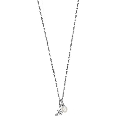 Emporio Armani Štýlový strieborný náhrdelník so zirkónmi EG3574040