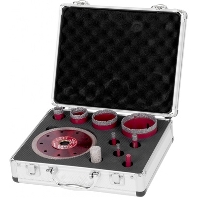 STREND PRO Korunky vykružovací diamantové PROFI, 6 - 68mm, + kotouč a brus. korunka, sada 10ks, 05f62818dcae