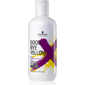 Schwarzkopf Goodbye Yellow шампоан, неутрализиращ жълтите нюанси за боядисана коса и коса с кичури 300ml