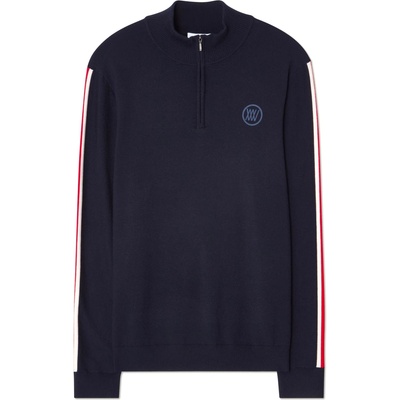 We Norwegians Мъжки вълнен пуловер We Norwegians FreeBird ZipUp Wool jumper - Navy Blue (005-6422-0213)