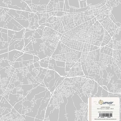 LORA BAILORA Acetát s potiskem - mapa / Compás