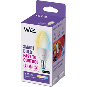 Philips Смарт LED димируема крушка WiZ Candle, C37, E14, 4.9W, 470 lm, White (2100-6500K) (929002448722)