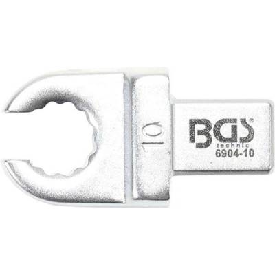 BGS Technic Otevřený očkový klíč 10 mm, nástrčný s upínáním 9 x 12 mm BGS 6904-10