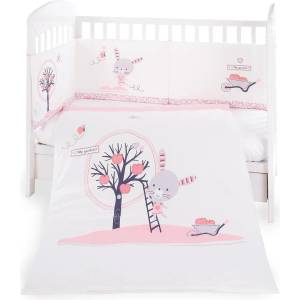KikkaBoo Бебешки спален комплект 2 части EU style 70/140 Pink Bunny (41101020082) - salemax