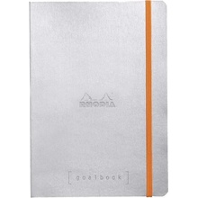 Rhodia Zápisník tečkovaný Goalbook A5 90g/m2,112 listů stříbrný obal