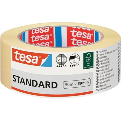 Tesa Maskovací páska standard 50 m x 38 mm smetanová