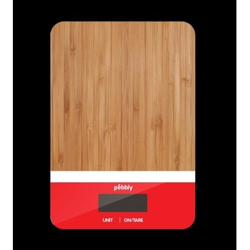 PEBBLY Електронна бамбукова кухненска везна - червена (peb-brr)