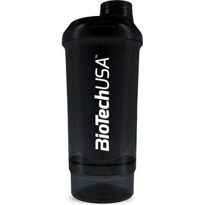Šejkr BioTech USA Wave + Compact 500 ml + 150 ml Black