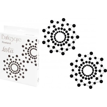 Лепенки за зърна с черни камъни, секси сияние - Chest Burlesque Rowland (3639-02LOLA)