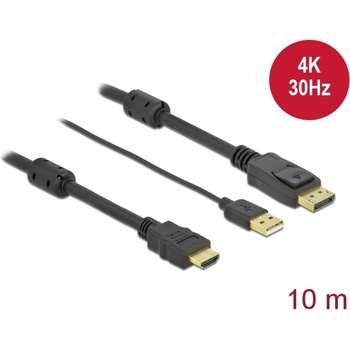 Delock HDMI DisplayPort кабел 4K 30 Hz 10 м