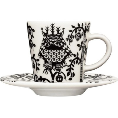 Iittala Šálek na espresso s podšálkem Taika Black 100 ml