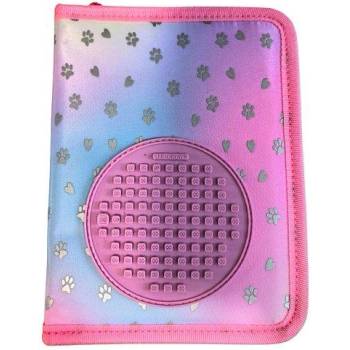 PIXIE CREW Едноетажен несесер, розов, Сърца и лапи 50 пиксела