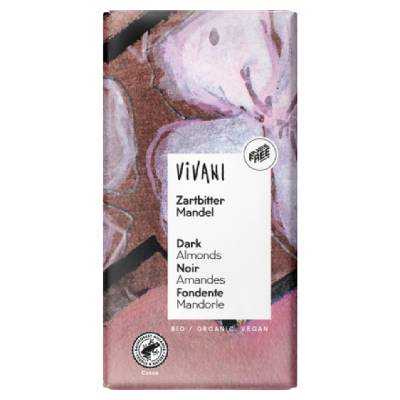 VIVANI bio čokoláda horká s mandľami 100g