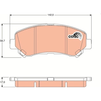 TRW Sada brzdových platničiek GDB3467