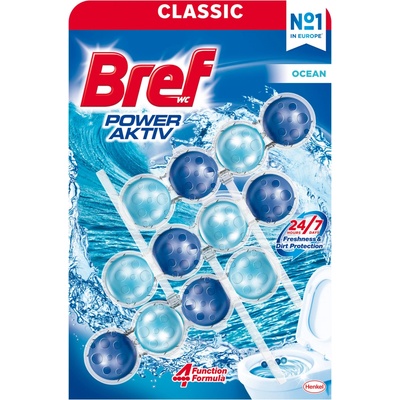 Bref Power Aktiv tuhý WC blok Ocean Breeze 3 x 50 g – Zboží Mobilmania