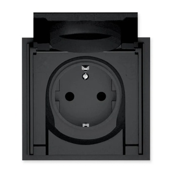 Commel КОНТАКТ ШУКО 16a ip44 С КАПАК ЧЕРЕН