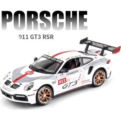 Метална кола Porsche 911 GT3 мащаб 1: 32 със светлини и звуци, Pull back-механизъм 3238В