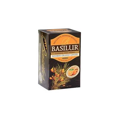 Basilur Ochucený bylinný čaj Rooibos Orange Ginger porcovaný s přebalem 25 sáčků