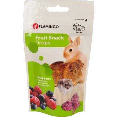 Flamingo Snacks Drops Forest fruit - Снакс за гризачи с горски плодове, 75 гр