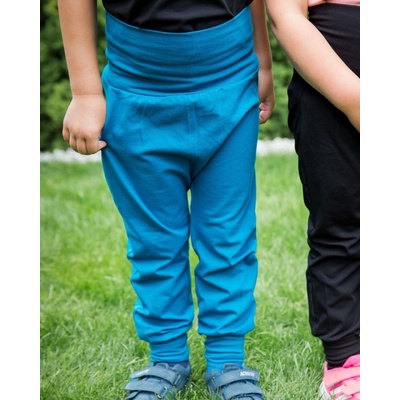Detské baggy tepláky ľahké tm.tyrkys