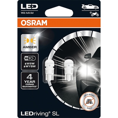 Osram LEDriving SL W5W 12V 1W W2.1X9.5D BLI2 2825DYP-02B