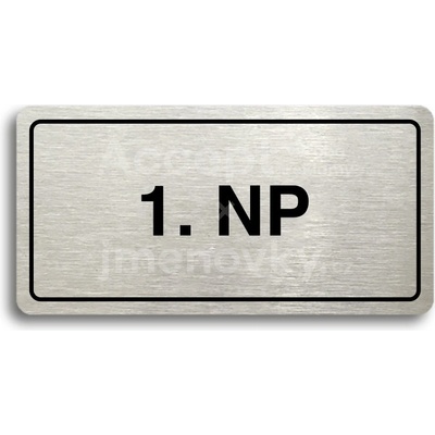 ACCEPT Piktogram 1. NP - stříbrná tabulka - černý tisk