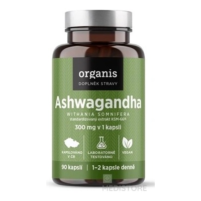 Organis Ashwagandha KSM-66 90 kapsúl