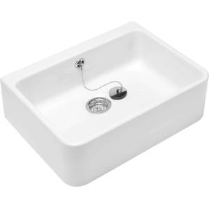 Villeroy & Boch O. novo - Керамичен умивалник за монтаж върху плот, 60x50 cm, CeramicPlus, алпийско бяло 632200R1 (632200R1) Мивка за вграждане
