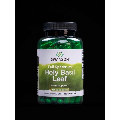 Swanson Holy Basil Leaf Bazalka 400 mg 120 kapslí