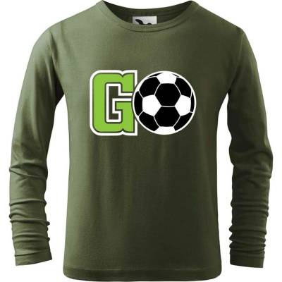 Dobrý triko Dětské bavlněné triko Fotbal GO Khaki