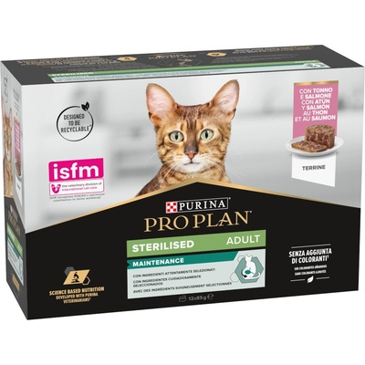 PRO PLAN Sterilised Maintenance 12 x losos, tuniak 85 g
